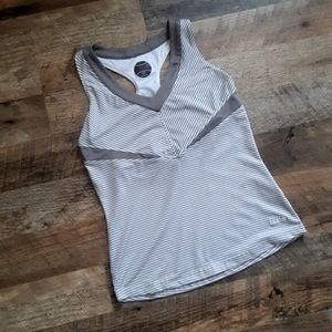 Bolle Activewear Striped Racerback Tank Size Small